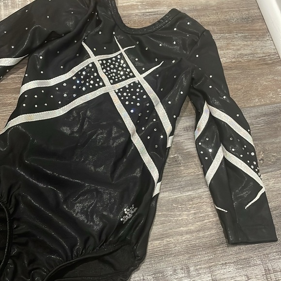 Gymnastics Competition Leotard Snowflake Custom Design Child Medium - Picture 4 of 8